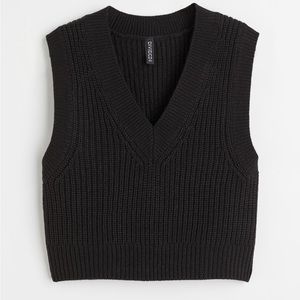 Black H&M rib knit sweater vest